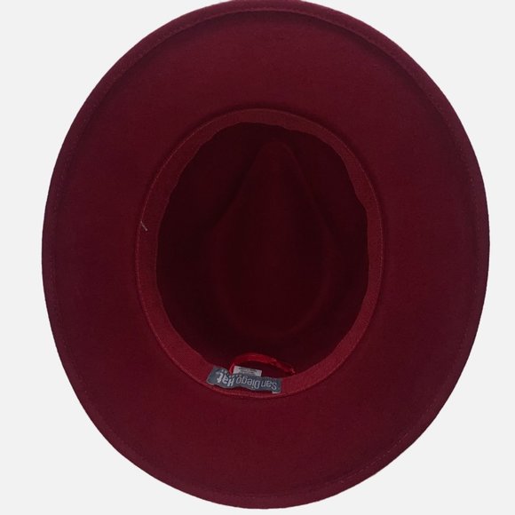 San Diego Hat Co Crimson Red Wool Fedora main image 14